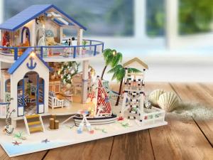 DIY Miniature Dollhouse Kit 3D Wooden Puzzle Model with Furniture Handmade Craft Creative Home Decor For Xmas Birthday Gifts