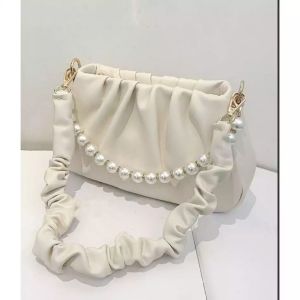 Tas Selempang Wanita Shoulderbag Kerut Mutiara 3 Tali Berkualitas