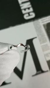 Nhẫn bạc S925 Gợn Sóng  Cao Cấp Có Thể Điều Chỉnh