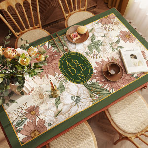 American Table Mat Waterproof Oil-Proof Tablecloth Accessible Luxury Fancy Tea Table Cloth Disposable Anti-Scald Leather Desktop Protective Pad
