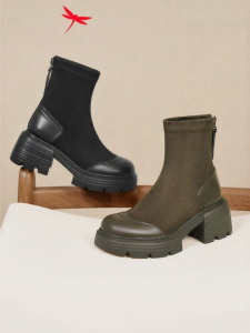 Reddragonfly | Elastic New Autumn Winter Booties Heel Height Increasing Slimming