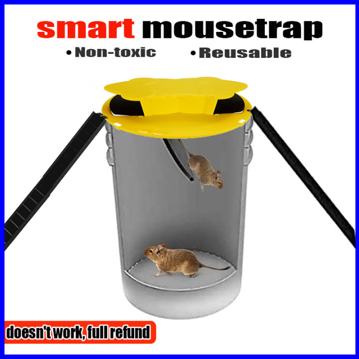 VARRT Smart Mouse Trap Plastic Cover is Automatically Reset Flip Mouse ...