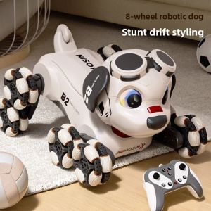Hot Toys | New Intelligent Electronic Remote Control 8-wheeled Robot Dog-stunt Pet Toy Childrens Toy Robot Dog Gives Children Gifts.