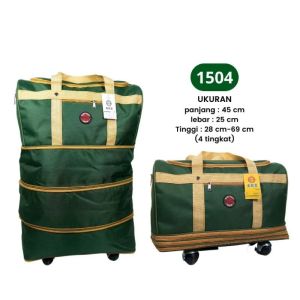 Tas Travel Bag Jumbo/Tas Pakaian Roda/Tas Pakaian Troli Lipat AKZ/Tas Buju Tingkat