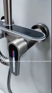 Sen Cây Sen Tắm Đứng Nóng Lạnh Có Led Hiển Thị Nhiệt Độ Mạ Titan/Nano Cao Cấp