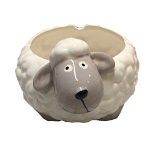 Xiaoen Sheep Cute Zodiac Animal Ashtray Living Room Creative Ceramic Ashtray Retro Individual Ashtray