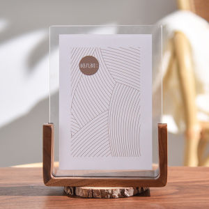 Fancy Solid Wood Picture Frame Display Stand 6-Inch Photo Frame Lettering Custom Walnut 8/7-Inch A4 Double-Sided Empty Frame