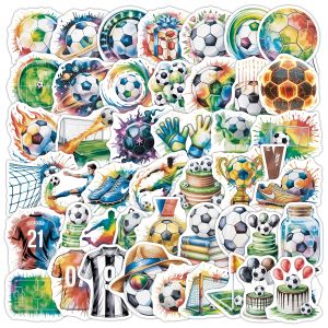 50-100 PCS Watercolor Soccer Graffiti Stickers Waterproof Decorative Decals for Water Bottle Phone Creative Soccer Stickers