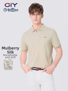 GYgoldlion | Silk Blend Men Polo Shirt
