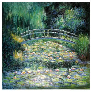 500/1024PCS Jigsaw Puzzle Claude Monet Water Lilies Garden Bridge Painting For Adults Perfect Gift For Puzzle Enthusiasts