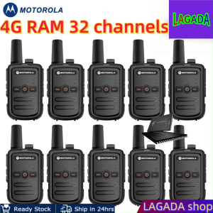 [4G RAM] Motorola C51 Set of 10 Portable Mini Radio Walkie Talkie Long Range 5KM Two Way Radio 32 Channels