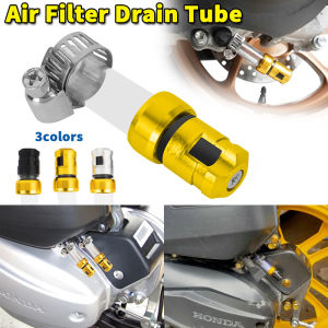 PMShop Motorcycle Air Filter Drain Tube Universal CNC Alloy Head Plug For PCX150 PCX160 ADV150 ADV160 Aerox 155 Nmax V1 V2 Click 125i 150i Motorcycle Accessories 1pc