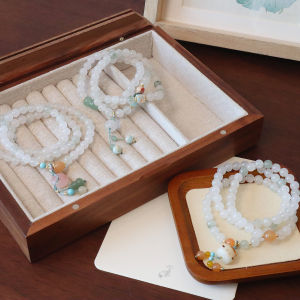 New TianShanCui Bracelet Charcoal Burned Cat Claw Ancient Chinese Style Monastery Bestseller Memorial Triple Circle Bracelet