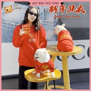 [XS-5XL] Áo Tết cho chó mèo có túi đựng lì xì may mắn