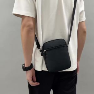 Simple Casual Mini Crossbody Bag Mens Nylon Small Shoulder Bag For Men Oxford Messenger Phone Side Sling Bag Husband Chest Pack
