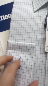 Áo sơ mi dài tay Việt Tiến trắng kẻ caro 1R6519 - Regular vạt bầu có size lớn