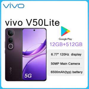 vivo | VIVO V50 Lite 5G 6.77" 120Hz Screen Large Storage Smartphone 12GB+512GB 50MP Camera 6500mAh Big Battery Type-C Dual SIM Phone