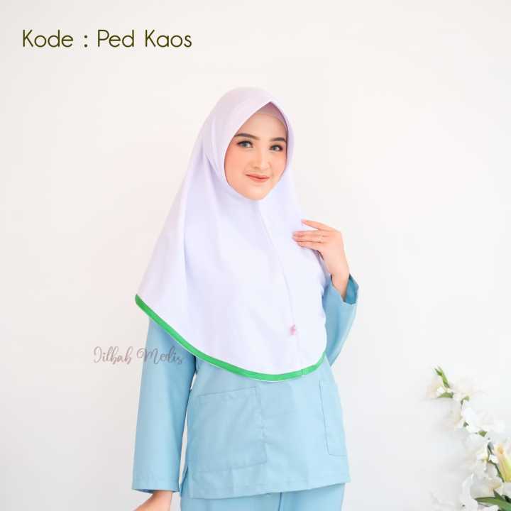 Ped Kaos Ukuran M Jilbab Kesehatan Instan Kaos Perawat Bidan Farmasi RMIK Gratis Request Warna Pita