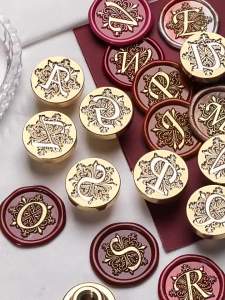 Bộ Con Dấu Sáp In Chữ Cái A-Z Tùy Chỉnh 25mm Chất Liệu Đồng Thau Dùng Cho Trang Trí Thiệp Phong Bì Làm Thủ Công DIY