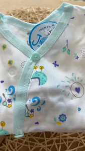 Set 5 Cái Áo Sơ Sinh Tay Dài Cotton Họa Tiết JOU cho bé trai bé gái  - Chất vải Cotton mềm mại thoáng mát thấm hút mồ hôi - 3 Size cho bé 3-9Kg