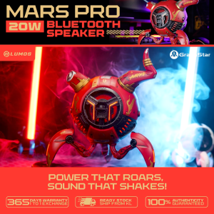 GravaStar Mars Pro 20w Special - Aurochs Wireless Bluetooth 5.0 Speaker 6 Dynamic RGB Light Portable Wireless Stereo