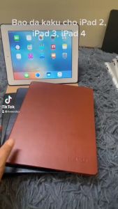 bao da kaku cho ipad 2 ipad 3 ipad 4 giá rẻ từ tính tắt mở cảm ứng máy tích hợp chân đế
