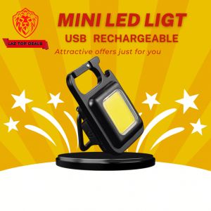 Portable Mini Keychain COB Work Light/ USB Rechargeable LED Flashlight/ Outdoor Camping Emergency Lamp