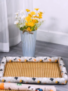 Pet Rattan Cooling Mat Breathable Cat Bed Summer Pet Pad Pet Sleeping Mat Tikar Sejuk Kucing