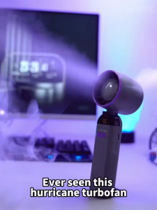 Mini Portable Hand Fan 100 gear speed turbol fan USB Rechargeable Small Pocket fan with LED screen