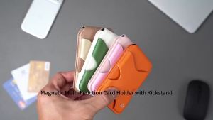 Dux Ducis | Ví Đựng Thẻ Từ Tính Bằng Da PU DUX DUCIS Cho iPhone 17 Pro Max & Dòng 12-16 - Có Chức Năng Làm Giá Đỡ
