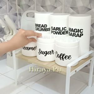 Hiraya Ph Pantry Canister with Scooper 500 ml Version 2 Plastic Kitchen Jar Garapon Waterproof Label No Leak Organizer
