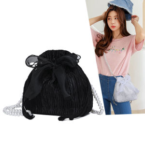 Túi Đeo Chéo Nữ Thời Trang 2025 Túi Đeo Vai Đơn Dây Xích Ngọc Trai Kết Nút Thắt Bướm Túi Đeo Chéo Thường Ngày Túi Đeo Vai