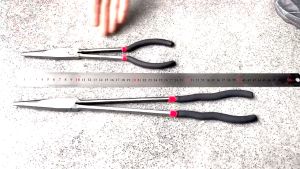 11INCH 16INCH Extra Long Nose Plier Straight 45 degree 90 degree O Shape Curved Bent Pliers Grip Tip Mechanic Equipment