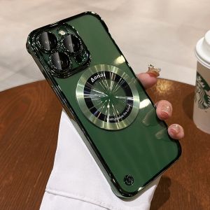 Ultra-Thin Magnetic Absorption Naked Phone Case for  14 pro Max Transparent High-End Feel Suitable for Mens  Accessories