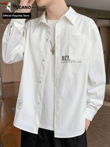 TUCANO | White Long Sleeve Loose Casual Summer Shirt