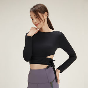 Cross Tight Fitness Yoga Top Long Sleeve