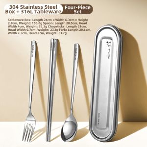 CHUANGSHUNFU | Portable Student Cutlery Storage Box