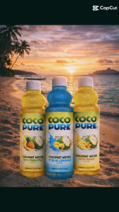 Coco Pure Coconut Water - 3 assorted flavors bundle - 400ml each