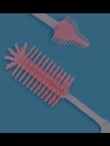 Babelovey 3pcs Baby Bottle Brush Set Pacifier Bottle Brush 360 Degree Cleaning Milk Bottle Cleaning Brush