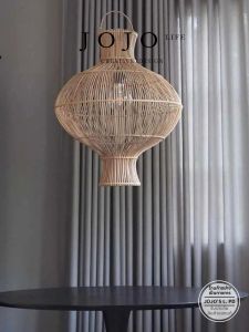Nordic Minimalist Vintage Rattan Bedroom Pendant Light