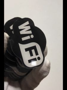 Emblem Akrilik Wifi Logo / Free WiFi stiker | Sticker Wifi Gratis Akrilik Murah