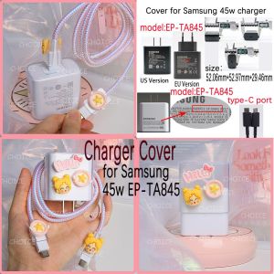 เคสชาร์จสำหรับ Samsung 45W TA845 Galaxy S23/S22อัลตร้า25W TA800 S10 S10 + Note 10เครื่องป้องกันที่ชาร์จลายการ์ตูน TPU เร็วสุดๆสำหรับการ USB-C เร็วพิเศษ [Cchoice]
