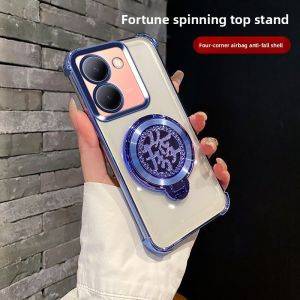 Vivo Y78 Transparent Protection Case Anti-Fall Four Corners Shockproof Creative Simple Fashion High-End Airbag Durable Phone Cover