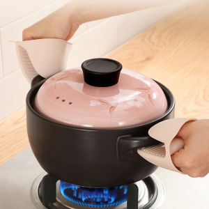 2 Miếng nhấc nồi silicon chịu nhiệt tốt miếng lót bắc nồi chống nóng có móc treo miếng lót tay bắc xoong tránh bỏng