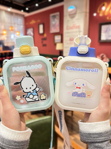 Sanrio Large Capacity Straw Water Bottle for Girls Cute High Temperature Resistant Durable Children Portable Insulated Flask Cup