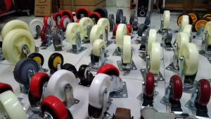 Bộ bánh xe đẩy hàng tải trọng 150kg 300kg Jiroshi Nhật Bản TPR chống ồn chất lượng cao