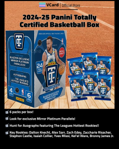 2024/25 Panini Totally Certified Basketball Box. -100% Original. Trading Card Hobby Collectibles- 篮球卡盒 帕尼尼