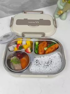 Hộp cơm giữ nhiệt INOX 304 Chất liệu tốt văn phòng Trường học tặng Bộ dụng cụ XR FH02