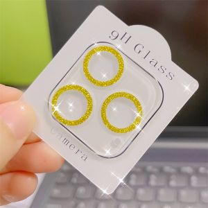 Full Coverage Glitter Diamond Camera Ring Lens Transparent Diamond Full Cover Protector Film For iPhone14PRO  iPhone14 Plus 14Pro 14Pro Max 13 13 mini iPhone 12 12 mini  iPhone 12 Pro Max Tempered Glass for iPhone 13 Pro Lens Film