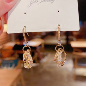 Fashionable Roman Numeral Micro-Paved Zircon Geometric Block Earrings Womens Luxury Vintage Drop Earrings Alloy Silver Gold